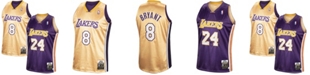 Mitchell & Ness Men's Kobe Bryant Gold-Tone,Purple Los Angeles Lakers Authentic Reversible Jersey